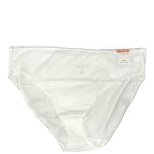 Charter Club Intimates Womens 2X White Lace Trim Brief Panty